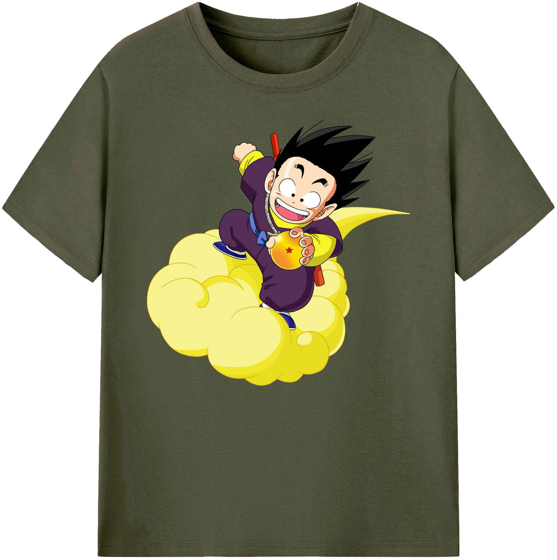（画像用） ドラゴンボール 孫悟空（そん ごくう）Son Goku カカロット DRAGON BALL Kakarotto 綿100％ メンズ半袖Tシャツ｜肌触りやわらか＆通気性